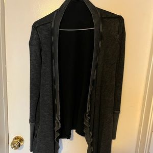 Dark grey long cardigan heavy material. Size small